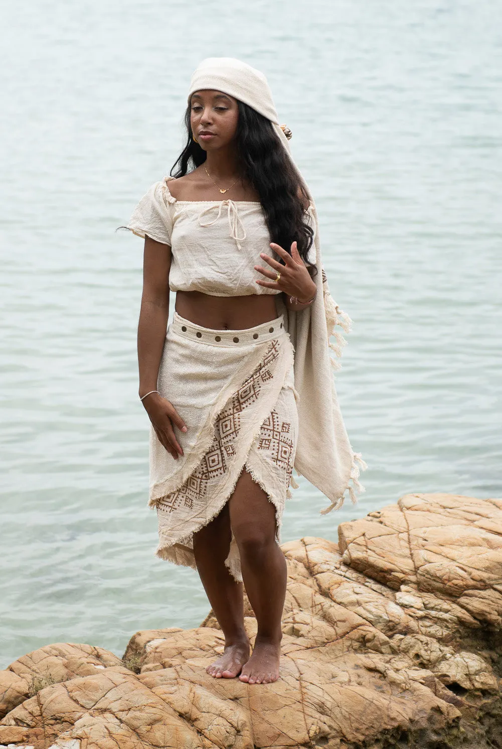 PALO SANTO SKIRT CREAM WHITE