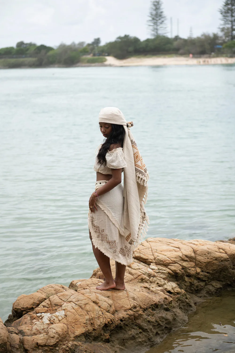 PALO SANTO SKIRT CREAM WHITE