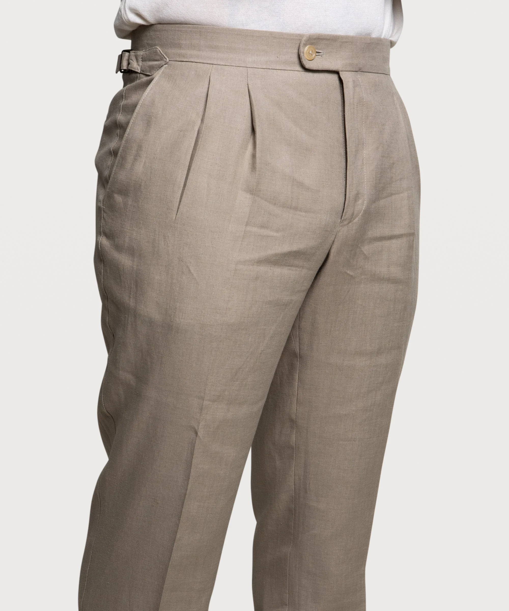 Pleated Linen Dinner Trousers