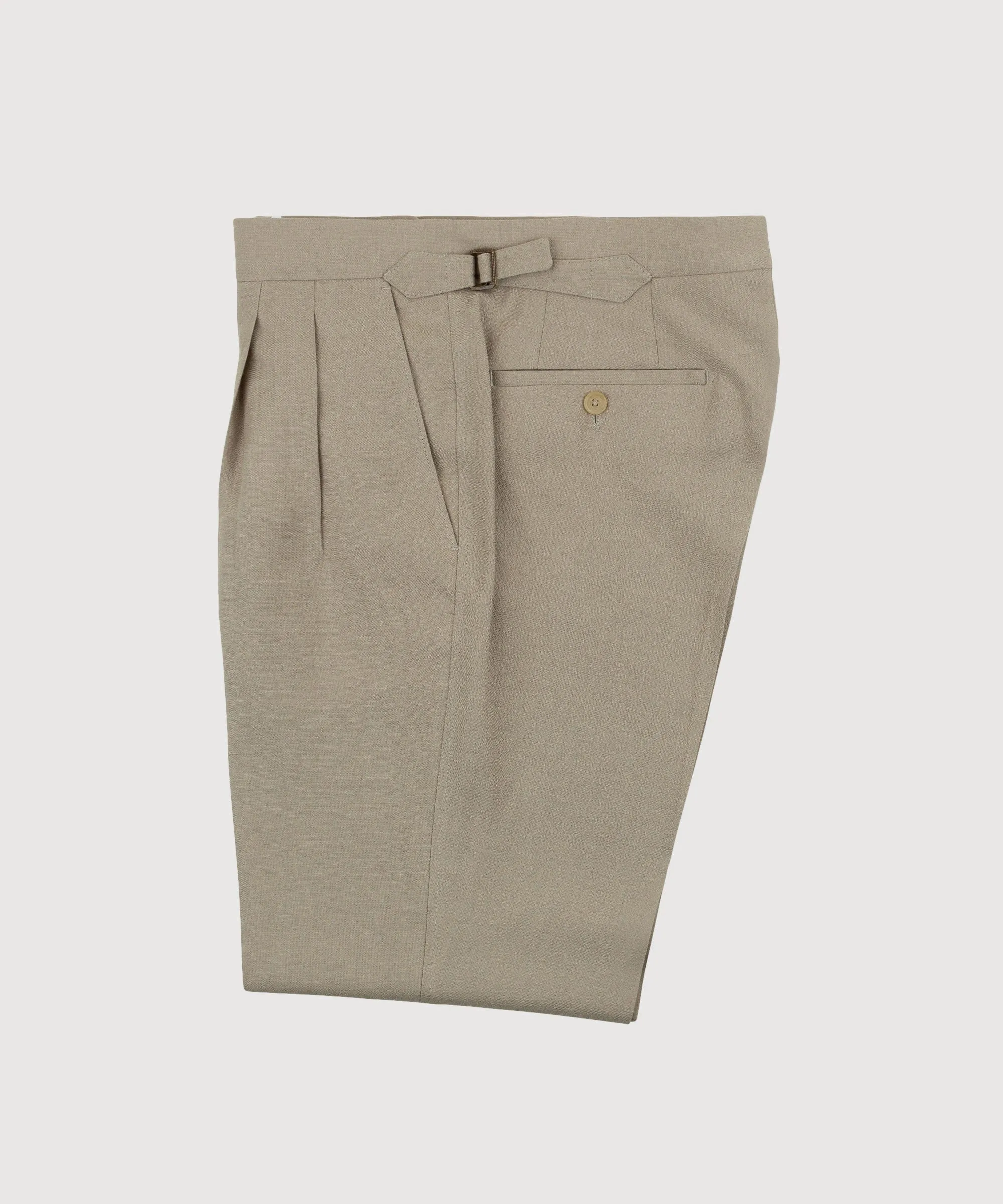 Pleated Linen Dinner Trousers