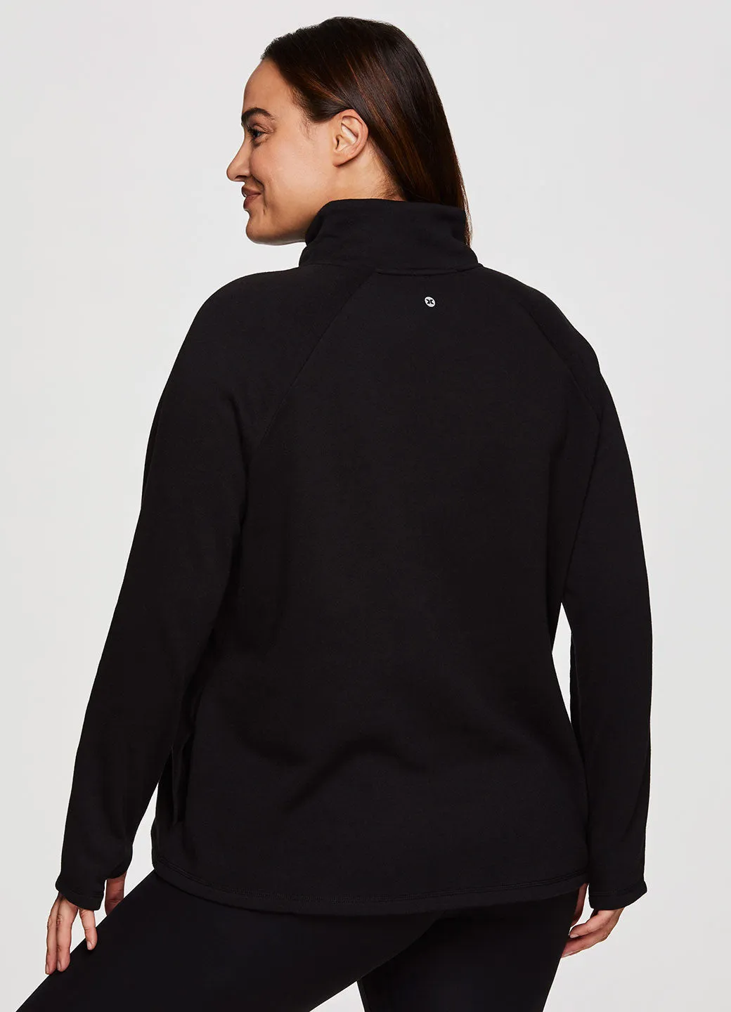 Plus Prime Ready To Roll Fleece Zip Mock Neck Pullover