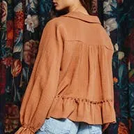 Poet Sleeve Crop Top