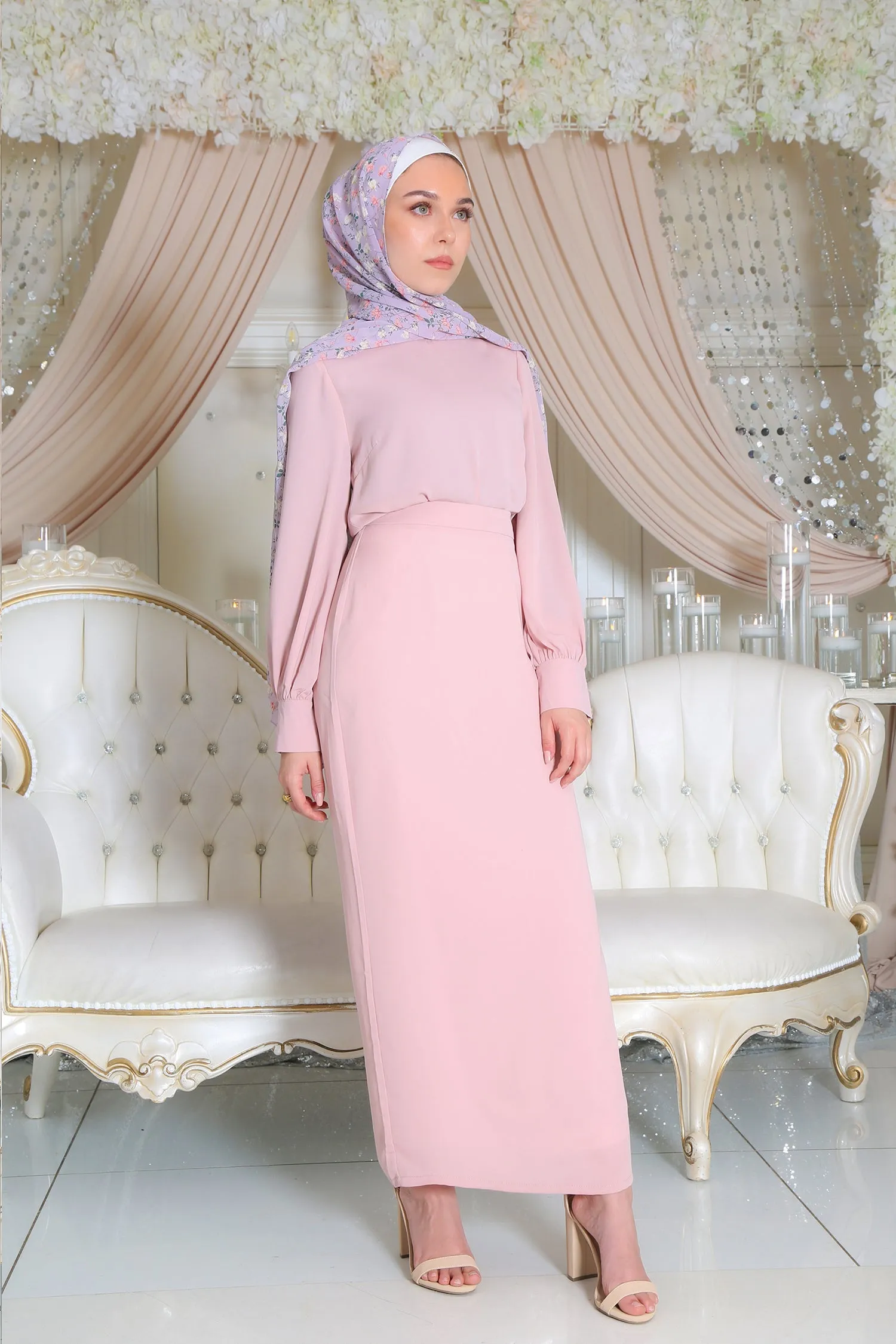 Premium Chiffon Blouse - Light Pink