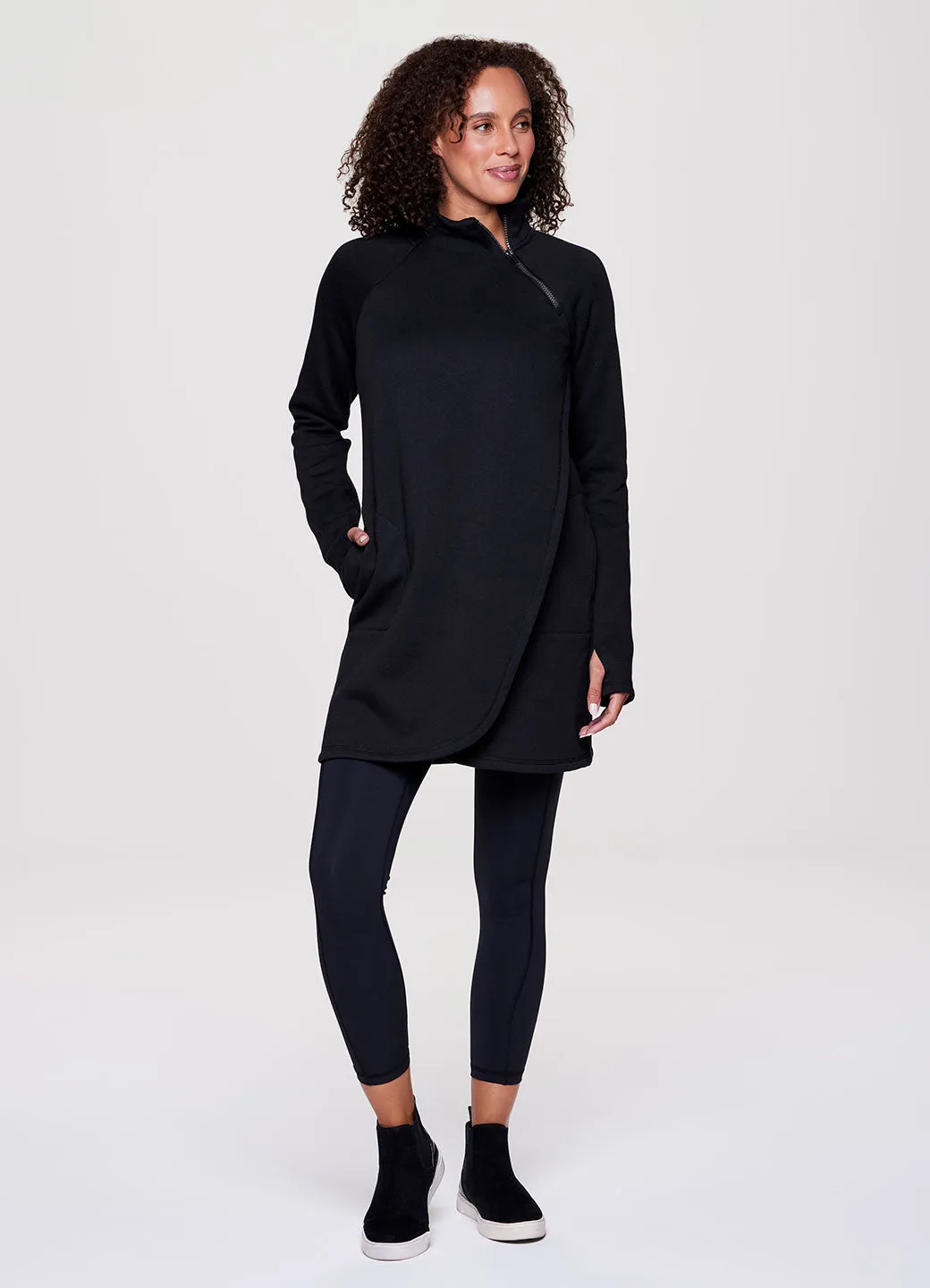 Prime Ready To Roll Fleece Mock Neck Dress