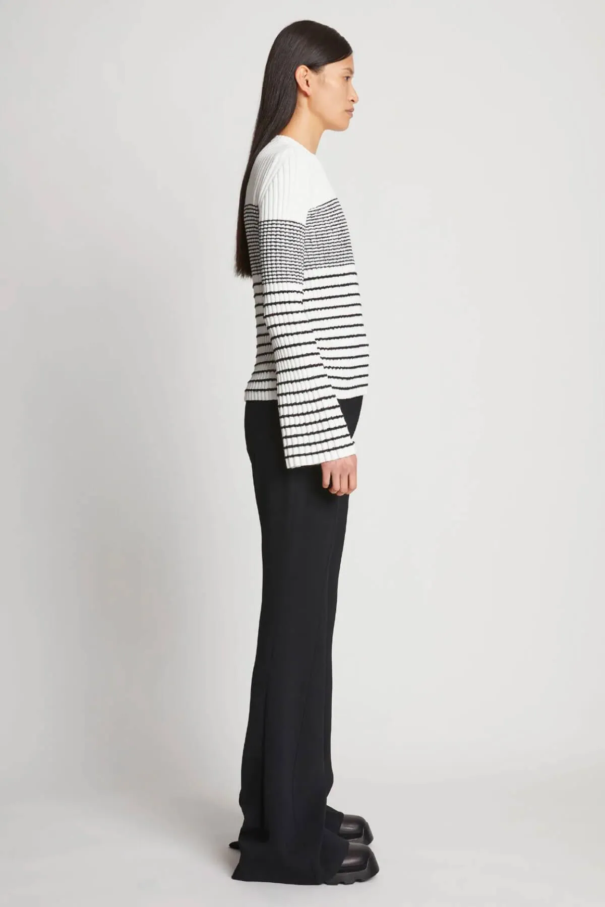 Proenza Schouler Boucle Mini Stripe Jumper - Off White Multi