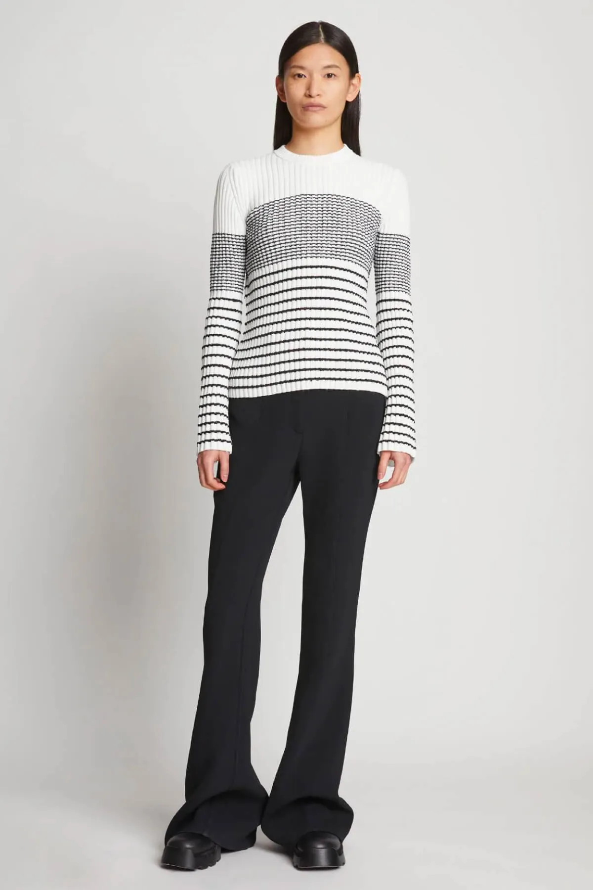 Proenza Schouler Boucle Mini Stripe Jumper - Off White Multi