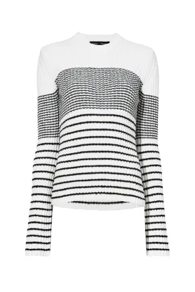 Proenza Schouler Boucle Mini Stripe Jumper - Off White Multi