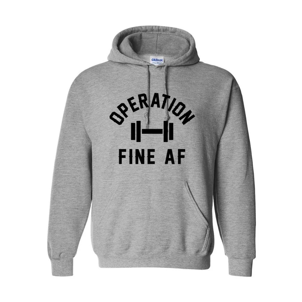 "Operation Fine AF" Hoodie- Grey