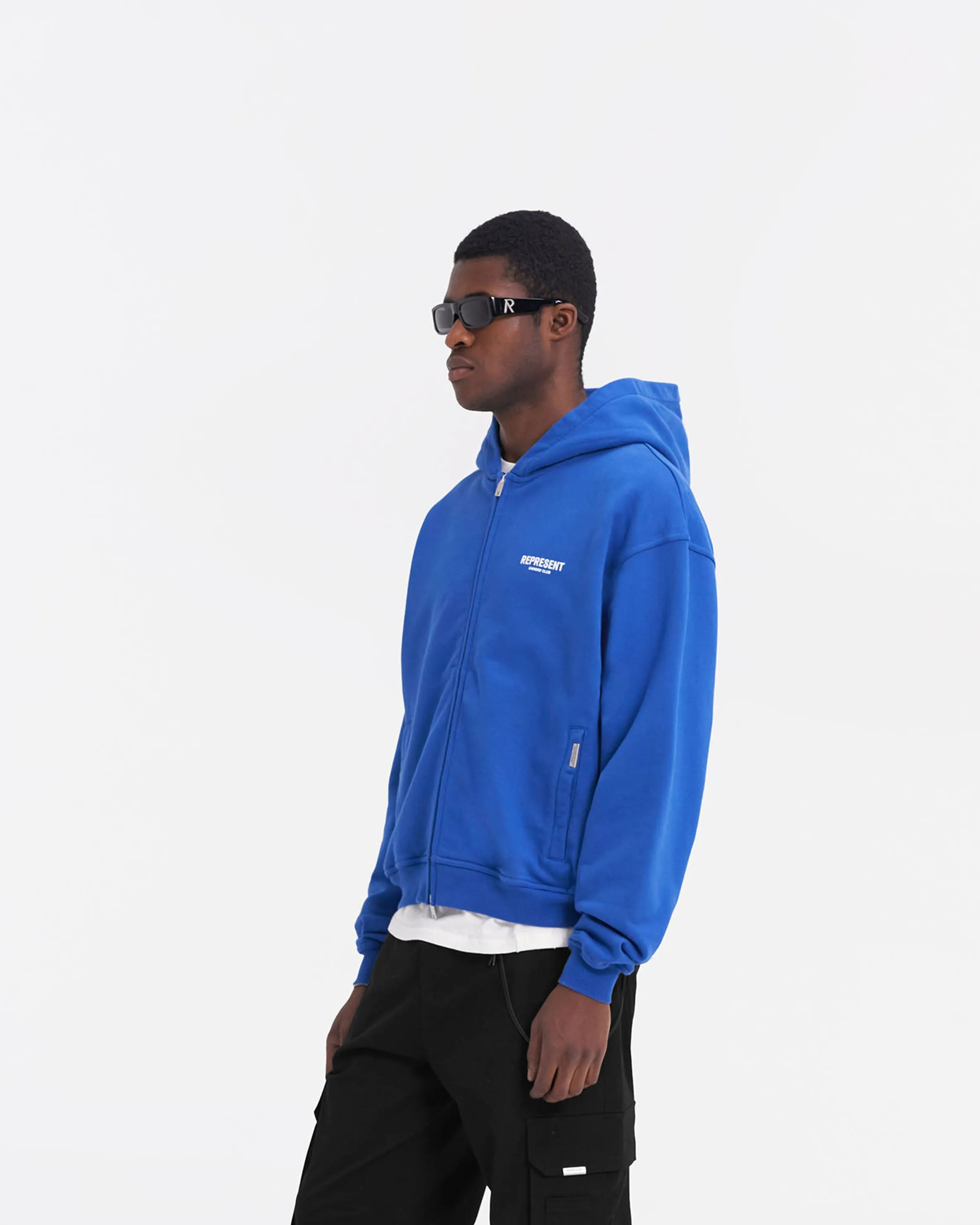 Represent Owners Club Zip Hoodie - Cobalt