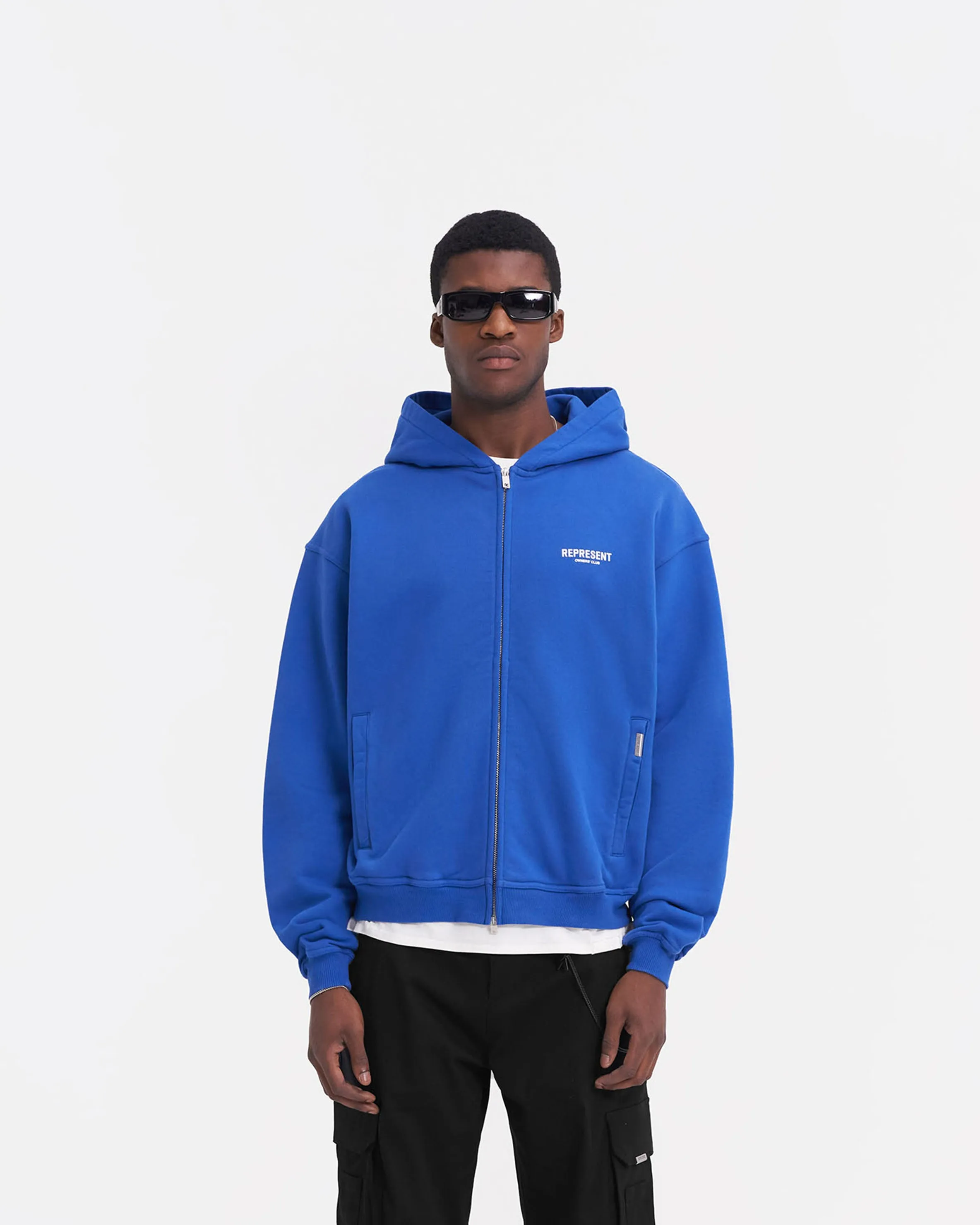 Represent Owners Club Zip Hoodie - Cobalt