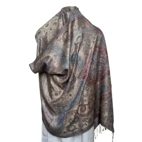 Reversible Multicolour Paisley Silk Scarf