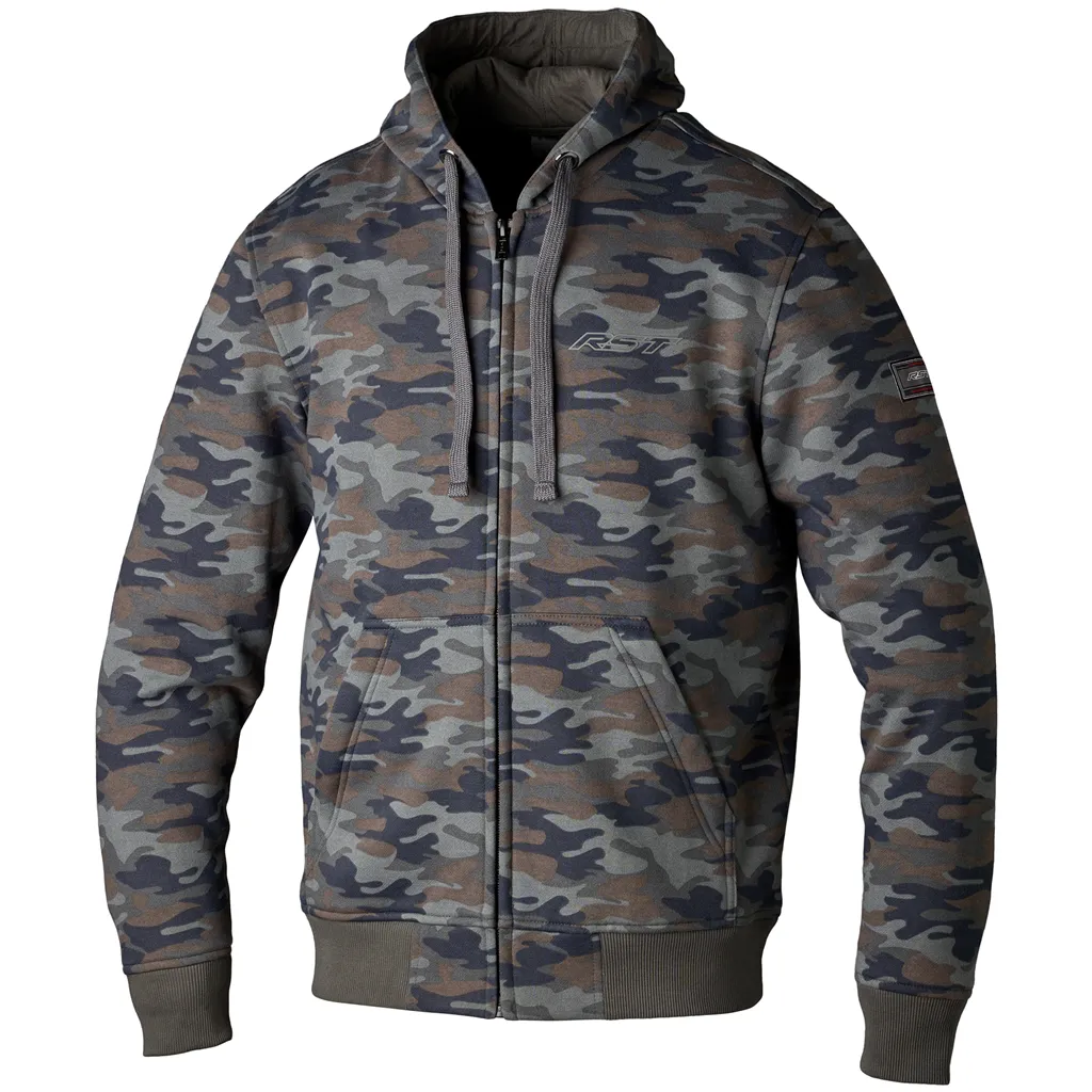 RST Zip Through Urban CE MENS Textile Hoodie - Camo