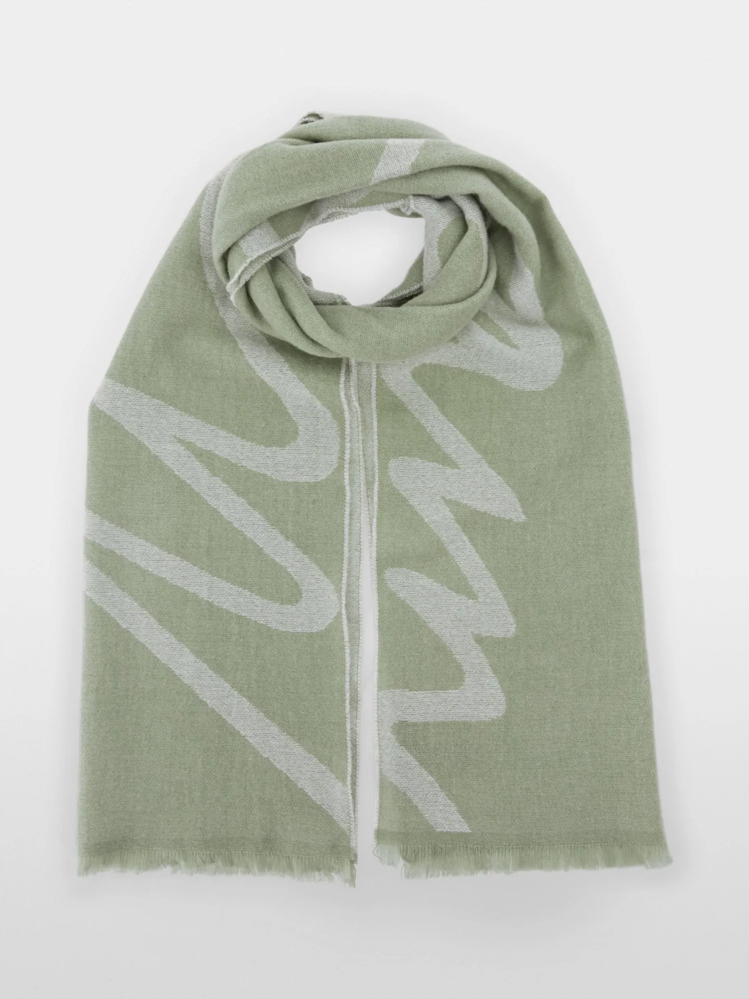 Scarf - Avocado/White