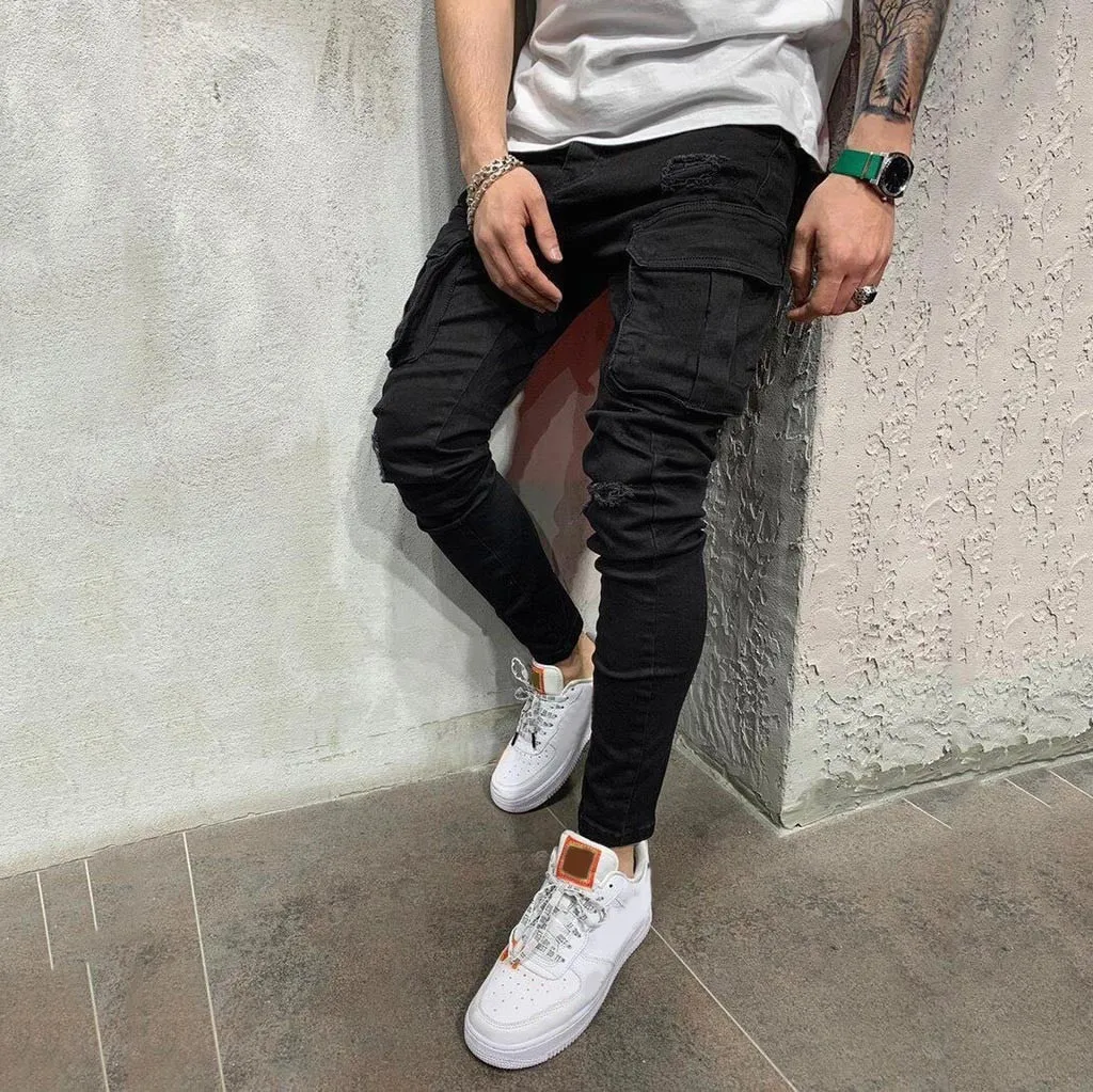 SKINNY CARGO JEANS