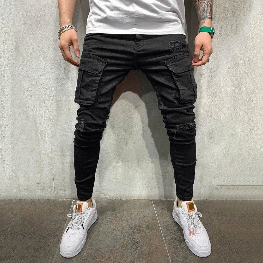 SKINNY CARGO JEANS