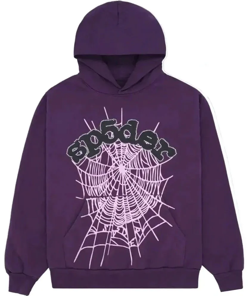 Sp5der Web Hoodie Purple