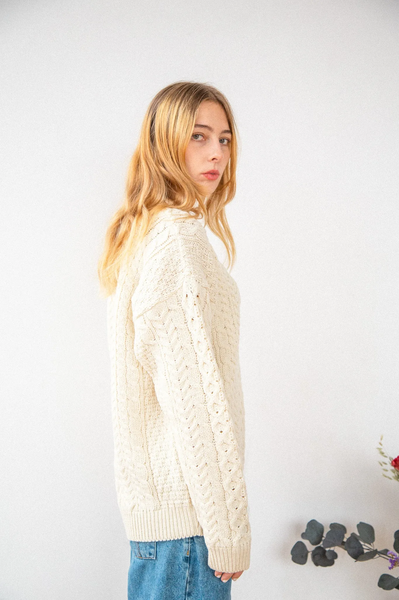 Sylvie Aran Crewneck Sweater | HANDCRAFTED