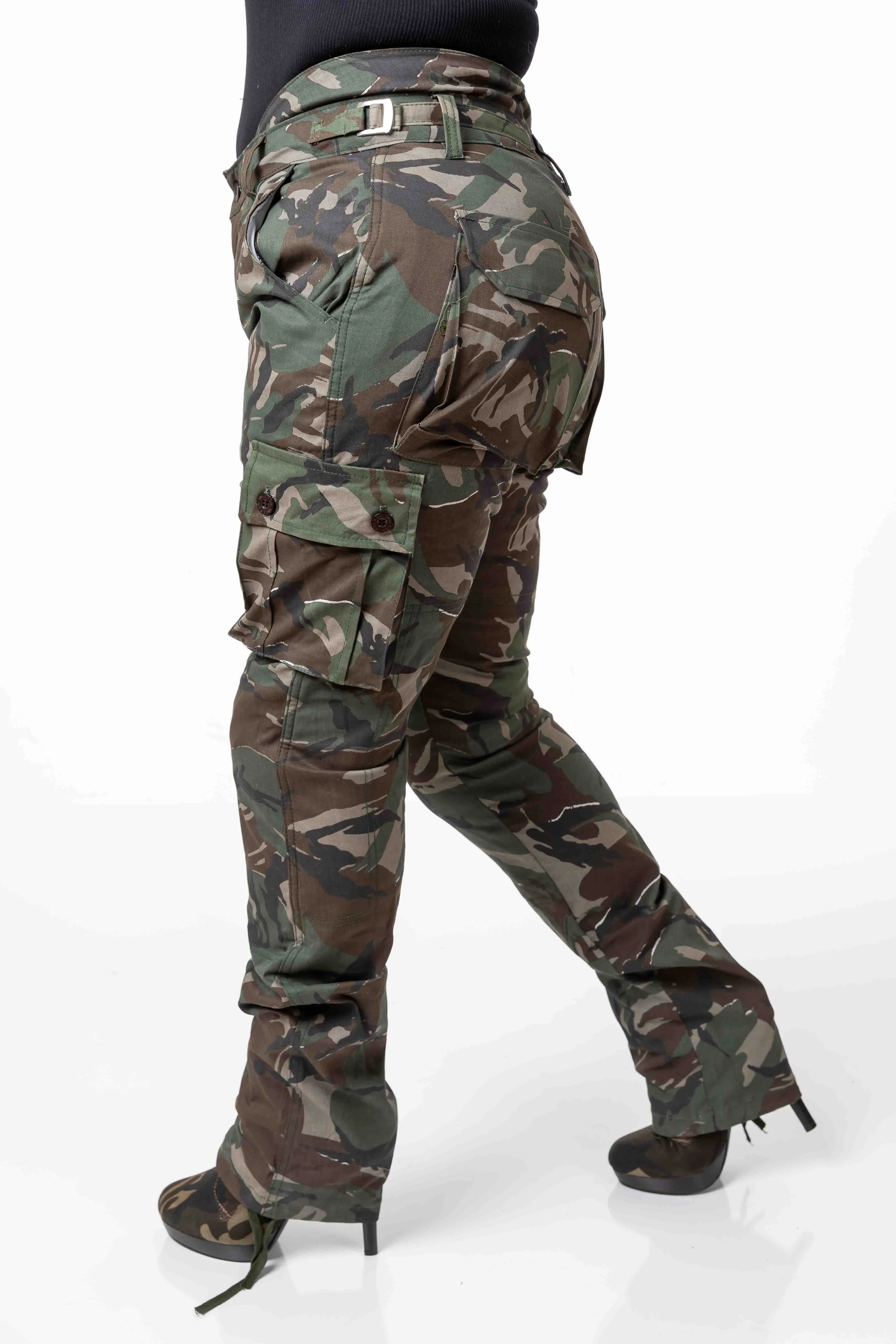 Tall Camouflage Protective Pants with Rear Ruching