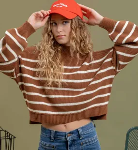 The Ellie Cropped Stripe Sweater