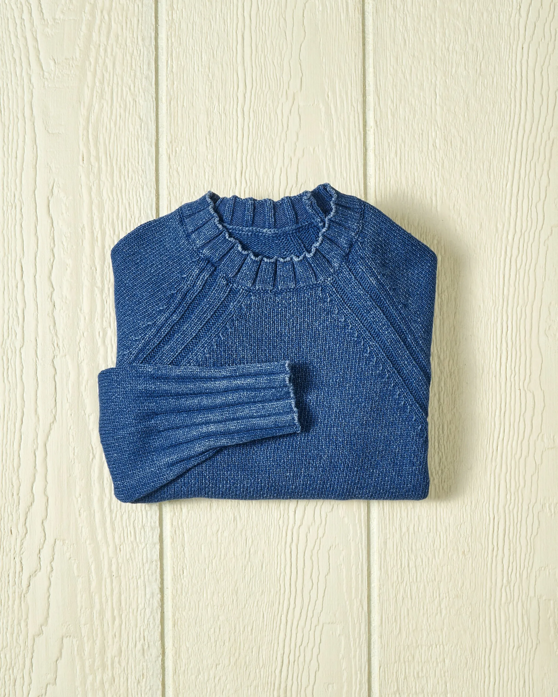 Women's Deep Sea Quaker Crewneck Sweater in Indigo