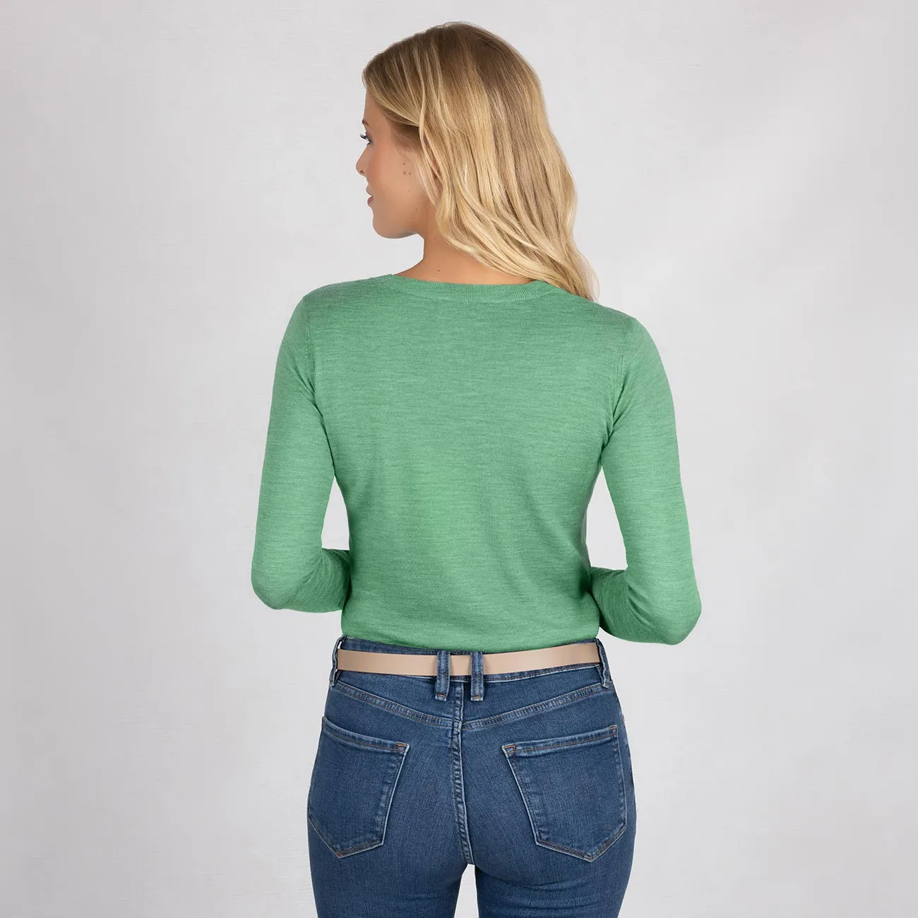 Wool Pullover Light Round Neck Women